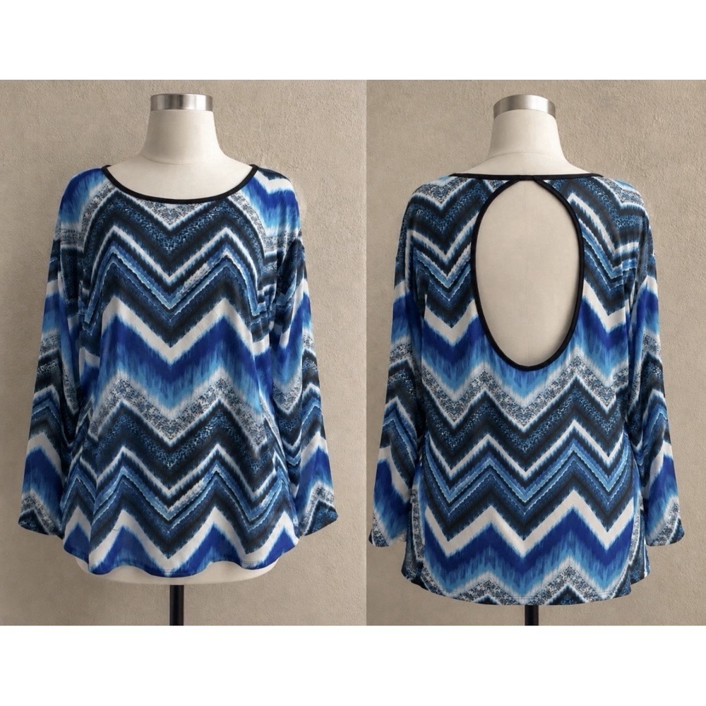 New 4X Magic Fabb Fit Open Back Multi Top #1090*10*